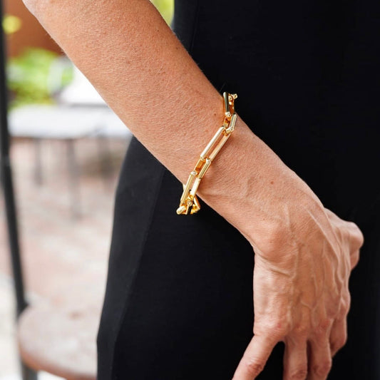 Bracelet grosse chaîne rectangle x BLING