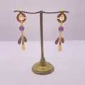 Boucles dorées créole, cristal et feuilles fines x CANOPÉE DORÉE