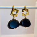 Boucles d'oreilles ébène triangle x ÉTHNIQUE