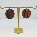 Boucles d'oreilles pastille ébène x ÉTHNIQUE