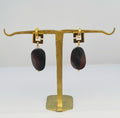 Boucles d'oreilles créoles et pastille bois rond x ÉTHNIQUE