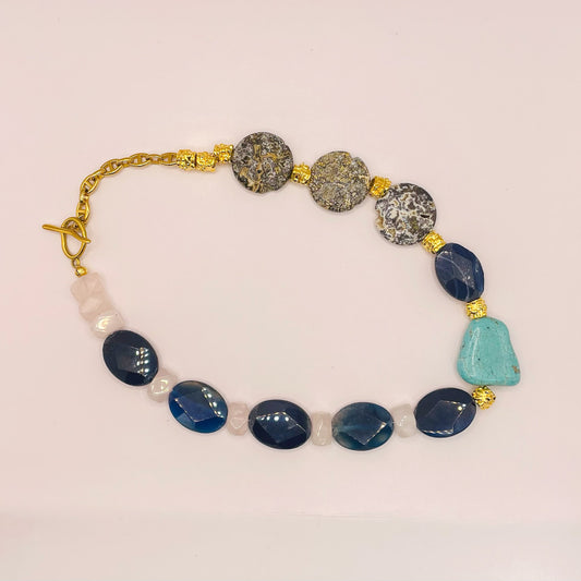 Colliers Pierres et perles dorées x PRÉCIEUSE