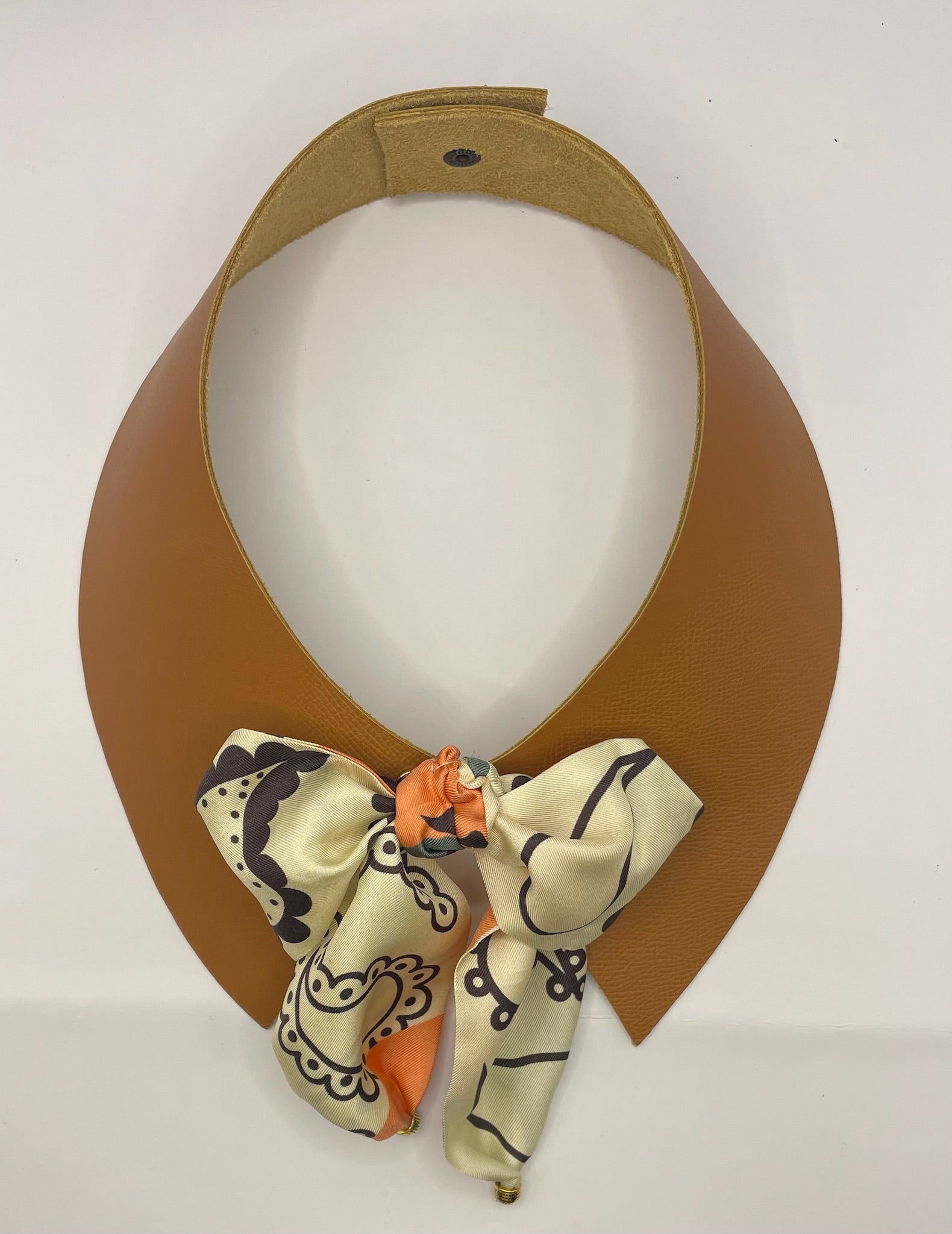Collier col cuir & soie de Lyon x CUIR & SOIE
