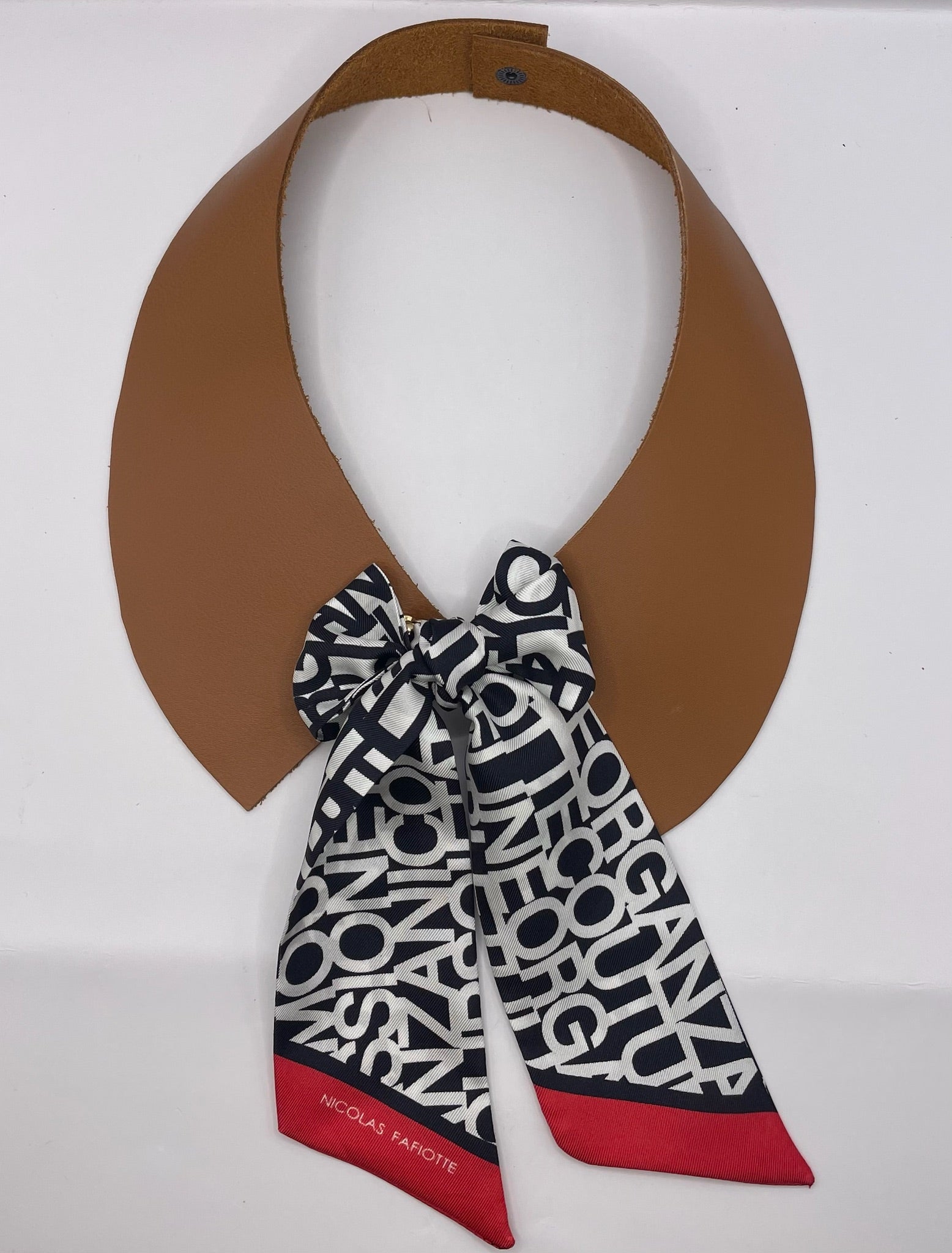 Collier col cuir & soie de Lyon x CUIR & SOIE