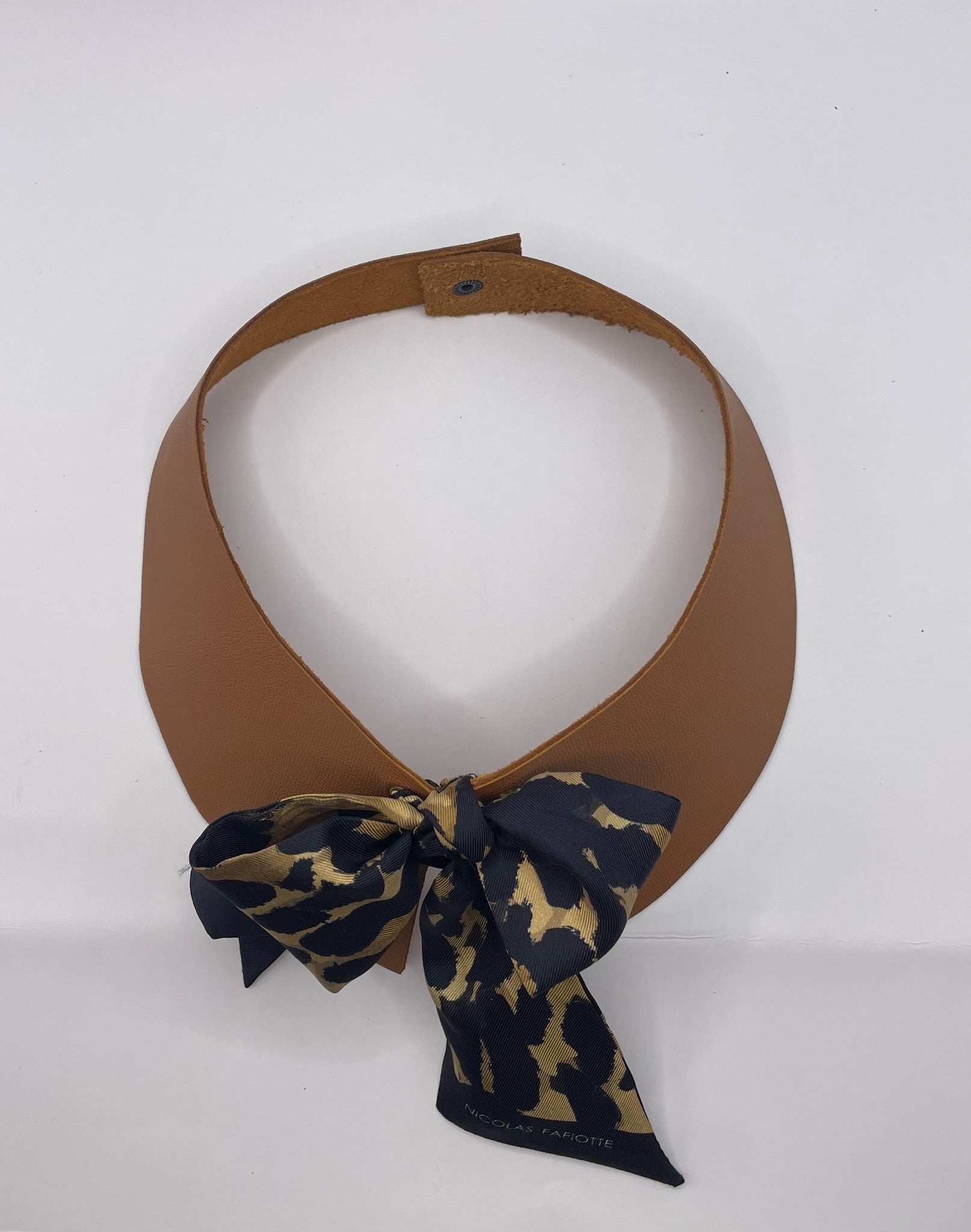 Collier col cuir & soie de Lyon x CUIR & SOIE