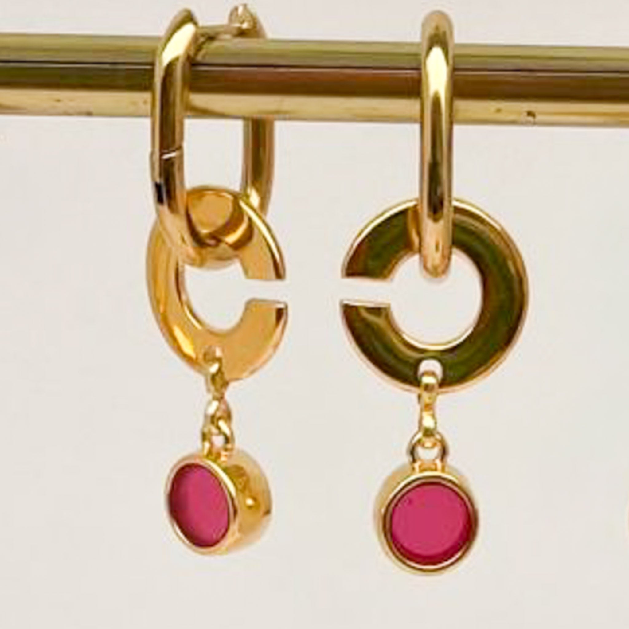 Boucles d'oreilles vitrail rond x CRISTAL