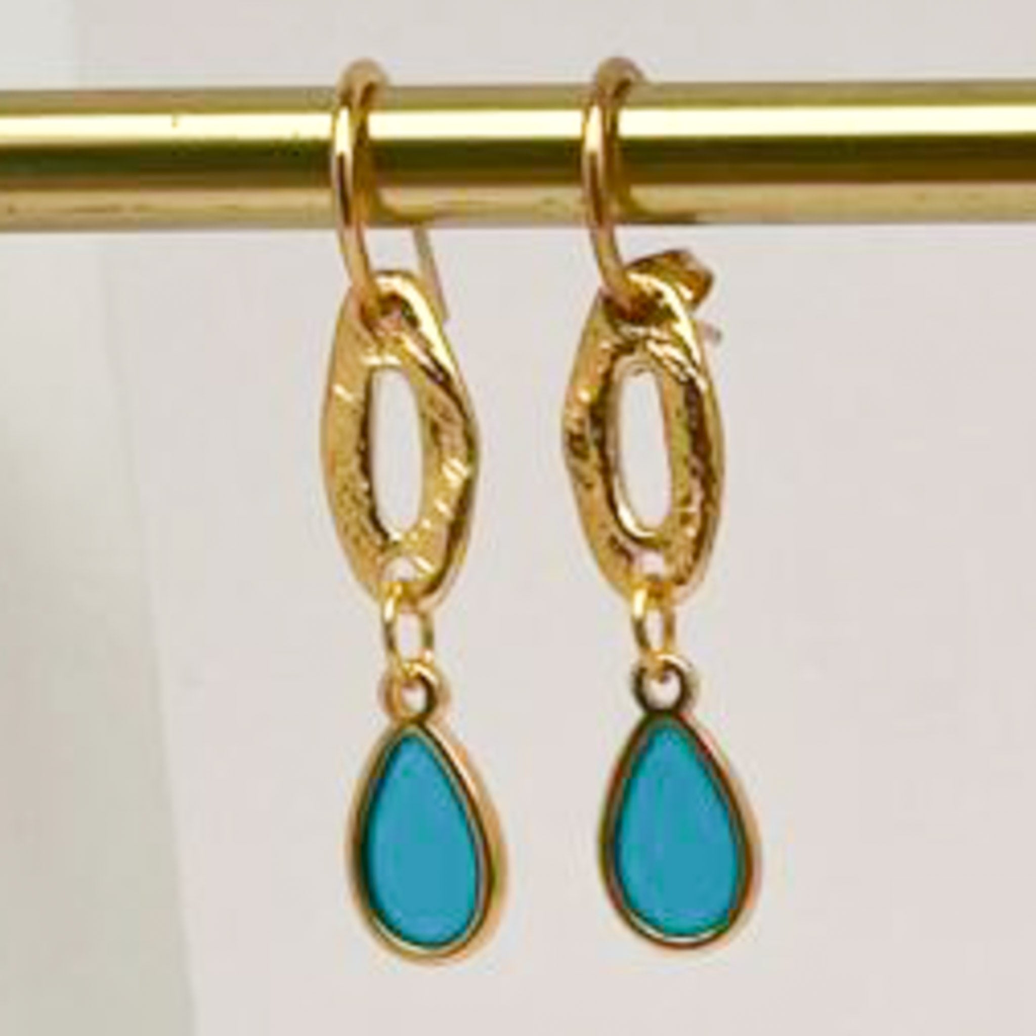 Boucles d'oreilles vitrail goutte x CRISTAL