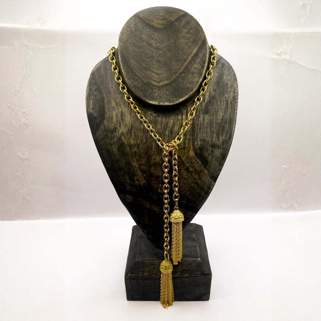 Collier cravate chaîne et Pompon x BLING