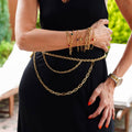 Ceinture en chaîne dorée x BLING